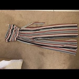 strapless long jumpsuit